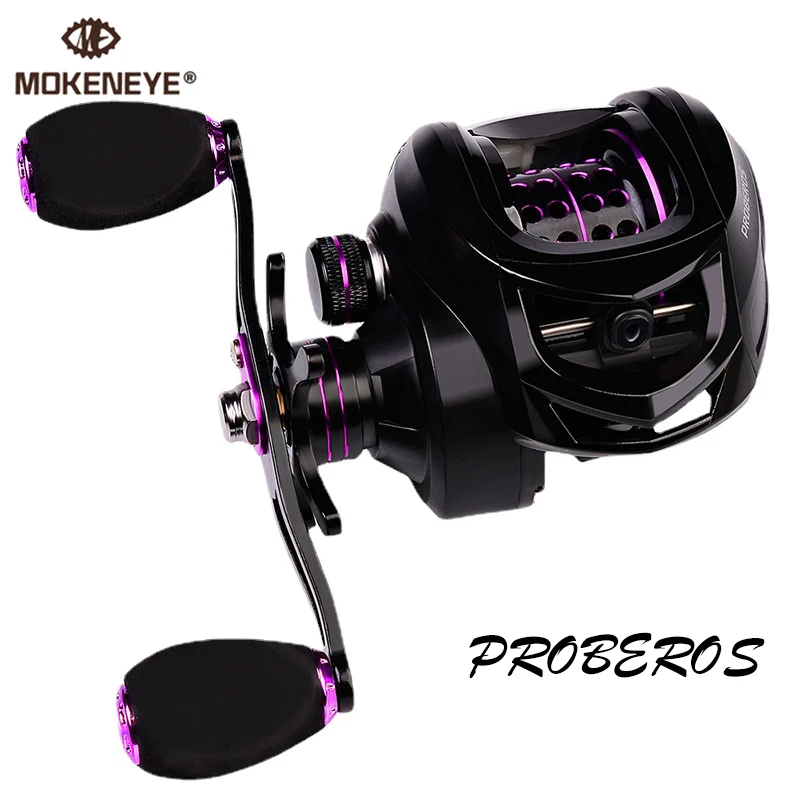 

Рыболовная катушка PROBEROS, максимальная нагрузка 10 кг, 7,2: 1 скорость, Ультралегкая катушка для заброса приманки, металлическая катушка, катушк...