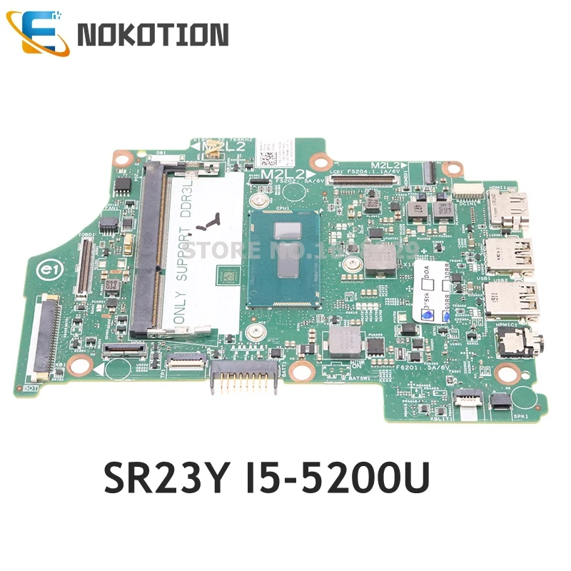 

NOKOTION материнская плата для ноутбука DELL Inspiron 7348 7352 7558 Материнская плата ноутбука SR23Y I5-5200U Процессор CN-07166J 07166J 7166J 13321-1 8X6G1