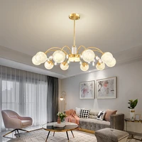 led nordic chandelier light luxury crystal decorative hanging lamp living room dining room pendant lights indoor lighting device