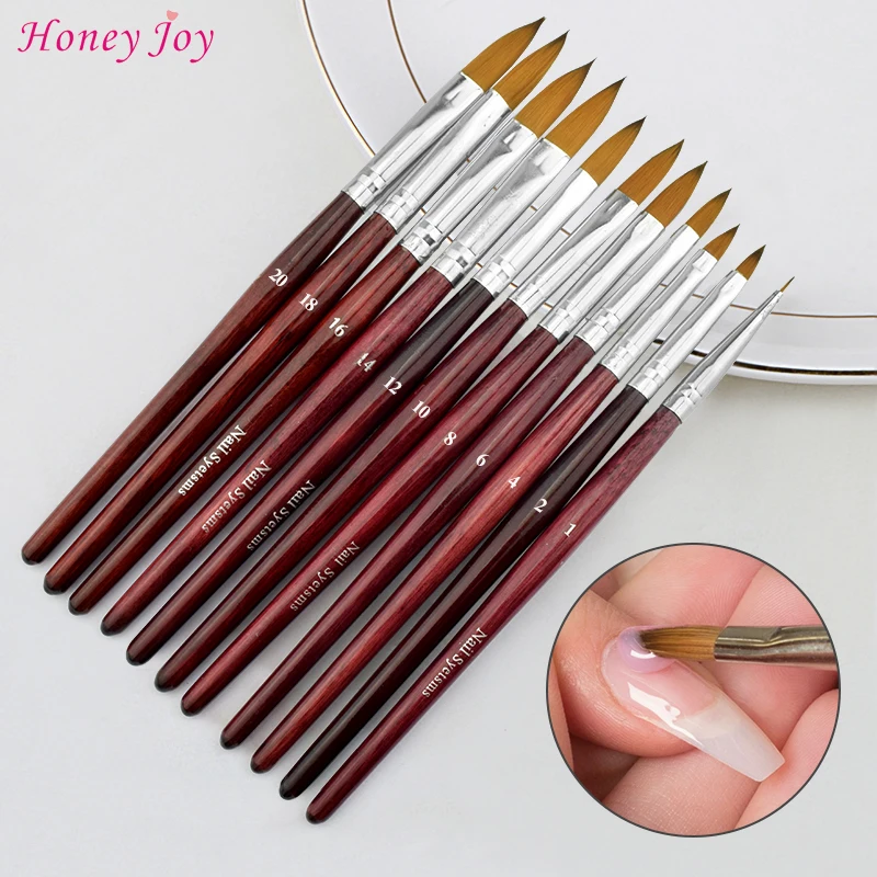 Белый прозрачный красный телесный акриловый порошок Кисть для ногтей из ворса