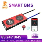 Daly BMS 18650 Smart LiFeP04 8S 24V 80A 100A 120A Bluetooth 485 к USB устройству CAN NTC UART Togther Lion LiFePO4 LTO батареи