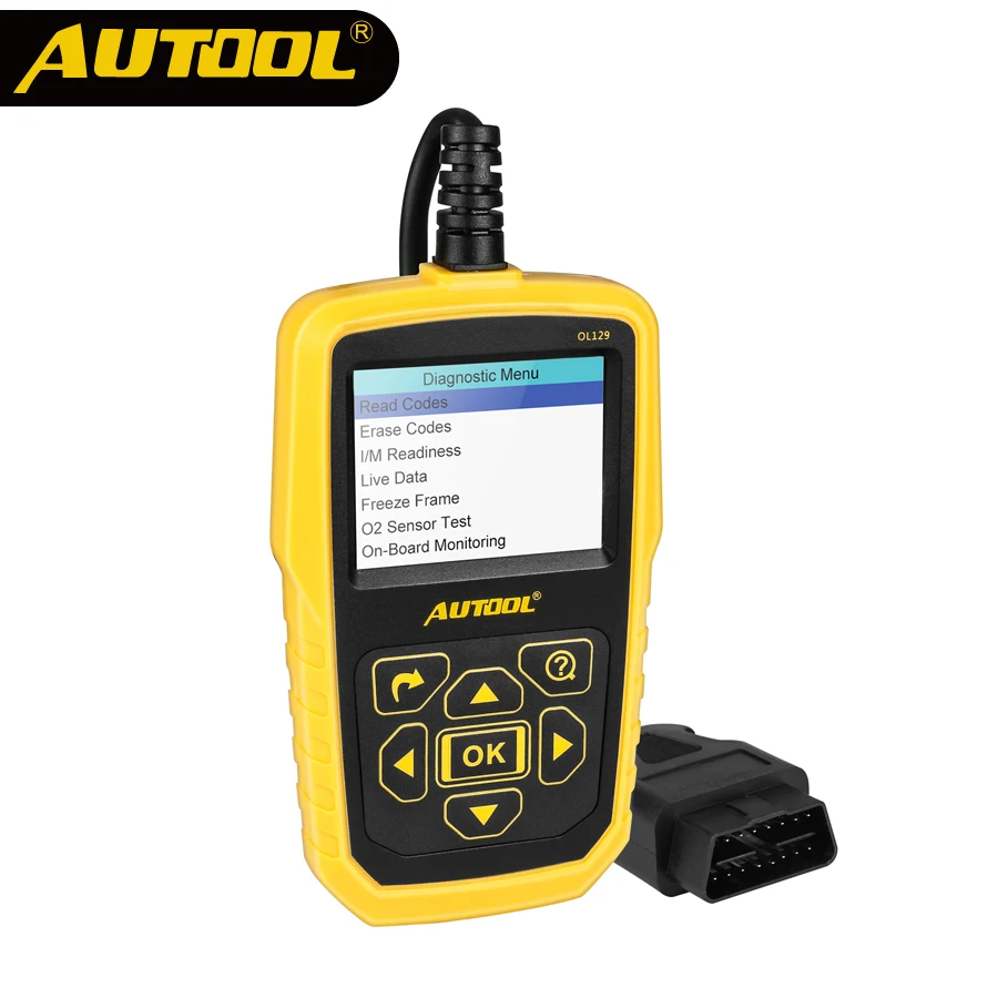 AUTOOL OL129 OBD2 автомобильный сканер автомобильный считыватель кодов неисправностей двигателя диагностический инструмент для ремонта PK launch X431 CRP123