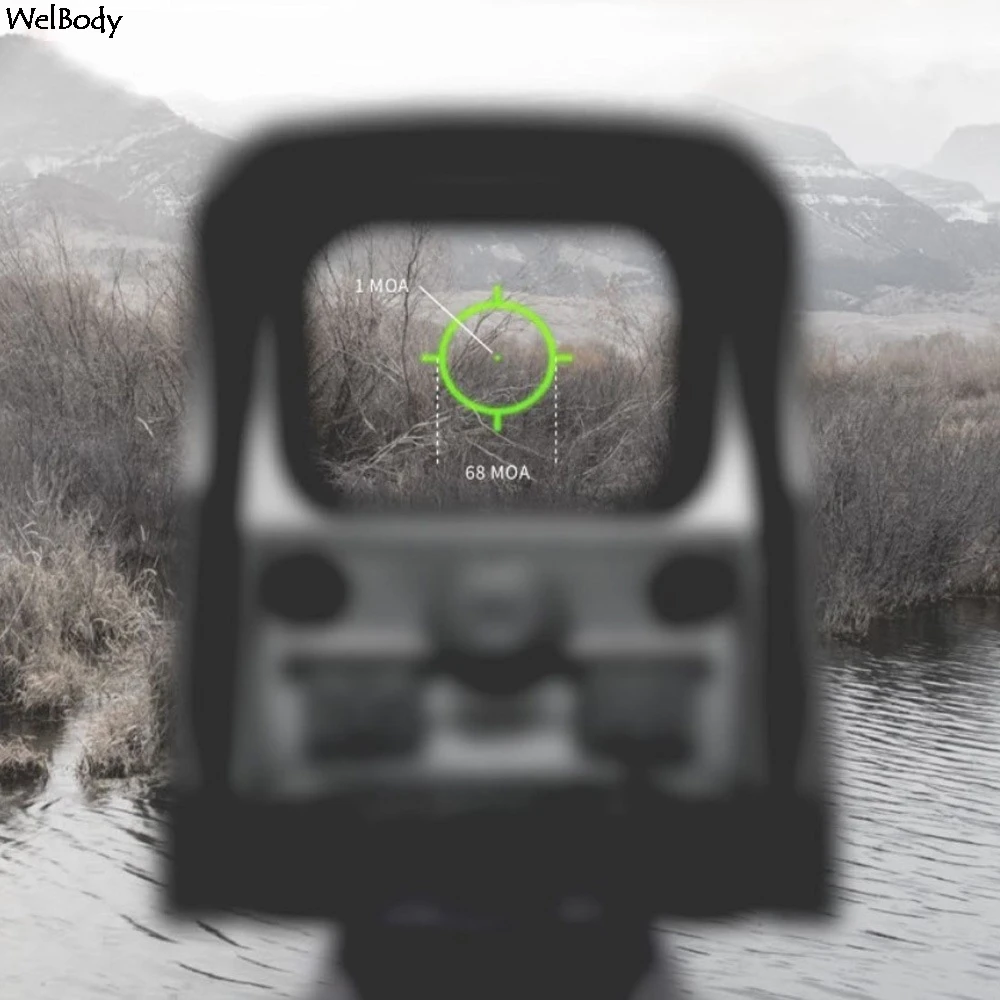 

Tactical 1X22mm Holographic Reflex Red Green Dot Sight For Airsoft Air Gun Outdoor Hunting Sight Scope Brightness Adjustable