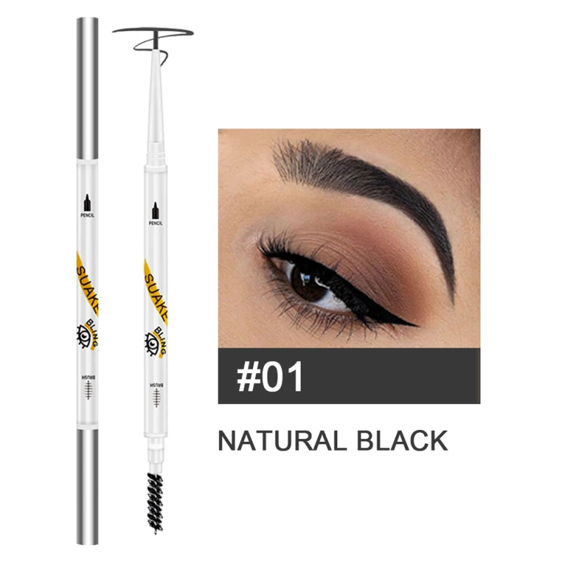

5 Colors Ultra Fine Eyebrow Pencil Precise Brow Definer Lasting Waterproof Professional Double Head Eyebrows Pen Tattoo Makeup