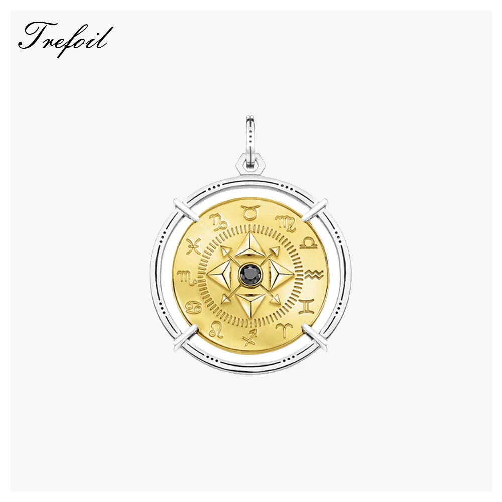 

Pendant Constellation Golden Color 2021 Brand New Fine Jewelry 925 Sterling Silver Element Of Nature Bijoux Gift For Women Men