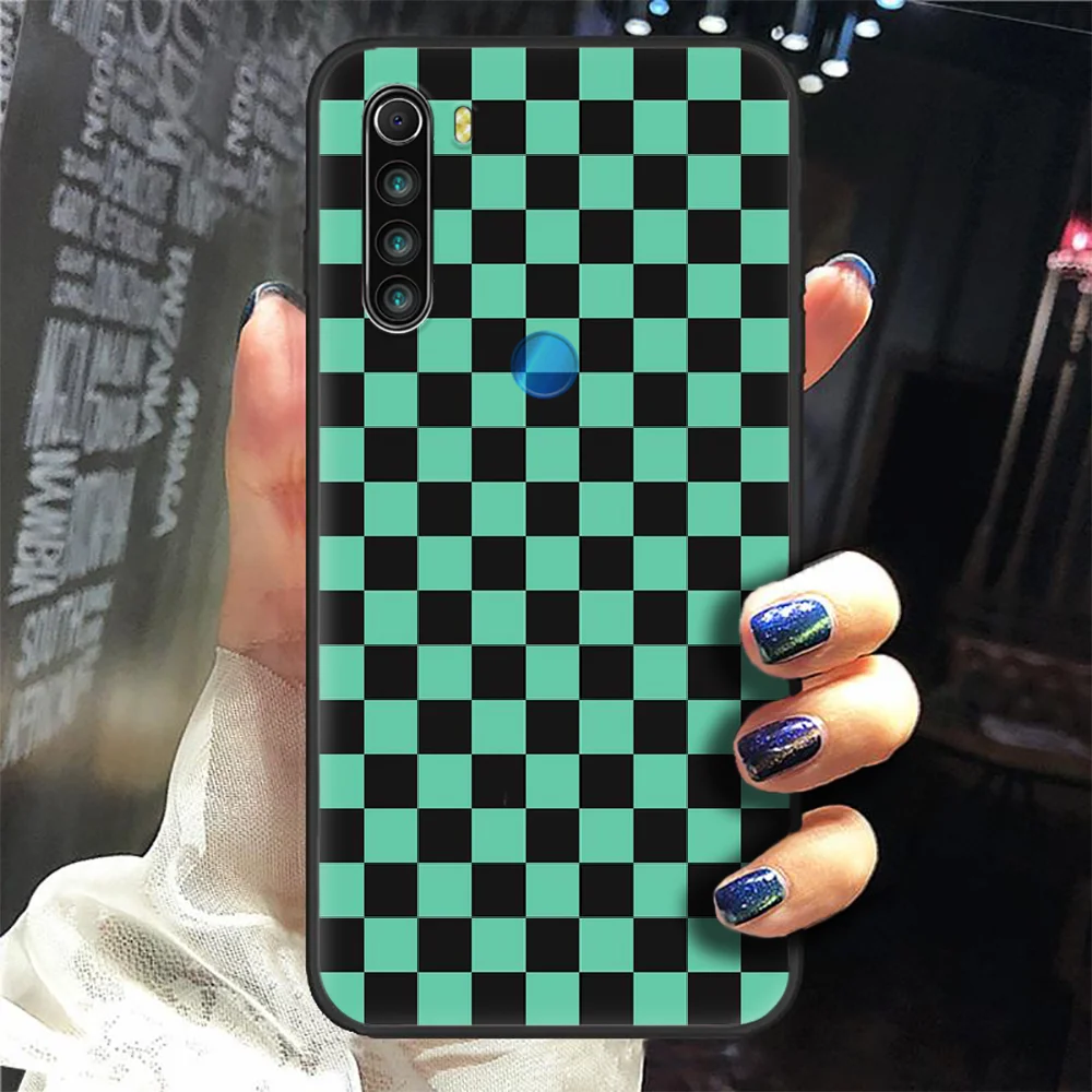 

Colorful plaid Phone Case Cover Hull For XIAOMI Redmi 7a 8a S2 K20 NOTE 5 5a 6 7 8 8t 9 9s pro max black back fashion waterproof