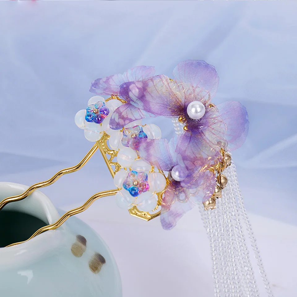 

Traditional Hair Sticks Metal Gold Bridal Crystal Hairpin Classic Chinese Drop-shaped Hair Clip Headwear Accessories