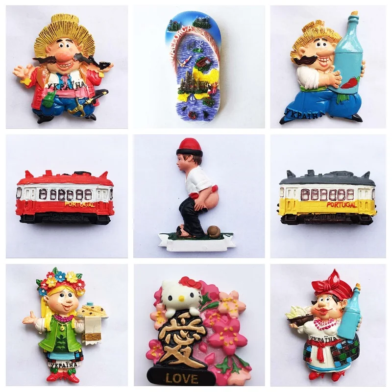 Магнит на холодильник сувенир Португалия Россия Япония Испания Малайзия