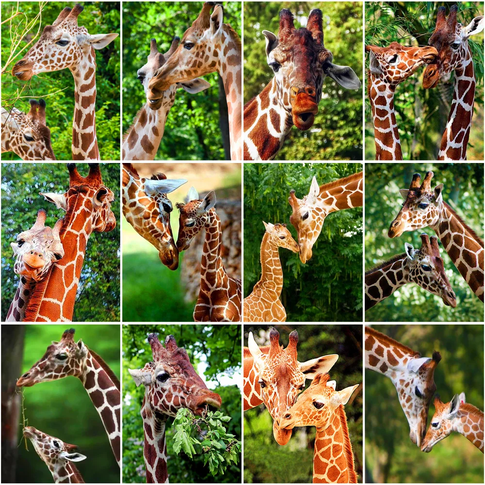 

Paintings Animal Diamond Mosaic Giraffe Personalized Gift Puzzles Diy Embroidery Kit Home Decor Painting Needle Arts Craft