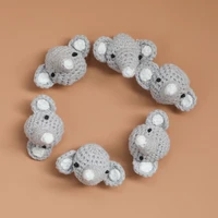 lets make 5pcs elephant amigurumi beads pacifier clips diy accessories cartoon animals shape teething toys baby teethers patent