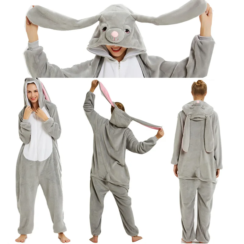 

Cute Cartoon Pajamas for Women Onesies Wholesale Winter Kigurumi Unicorn Sleepwear Hooded Christmas Costumes Femme Home Clothes