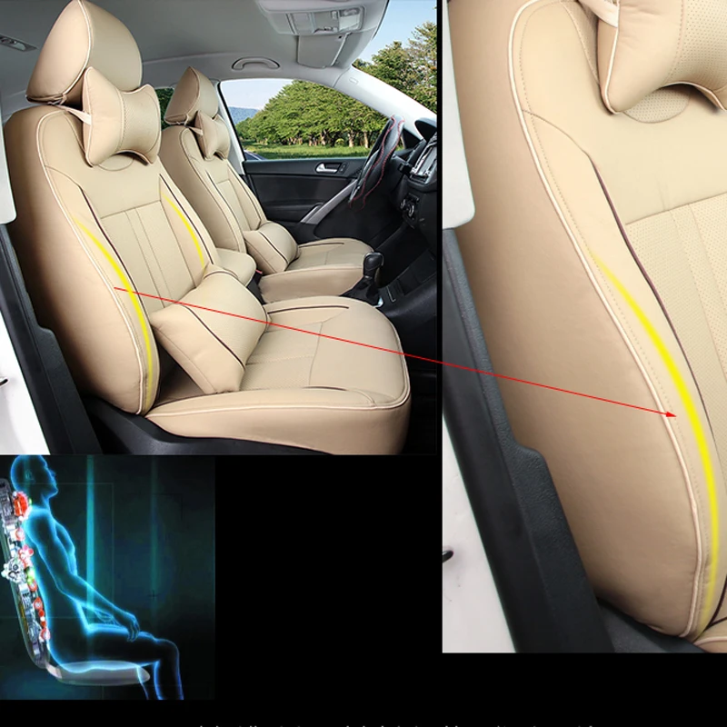 Чехлы на автомобильные сиденья для Volkswagen VW Multivan T5 2008 2018 чехлы Кожаные 7 сидений с