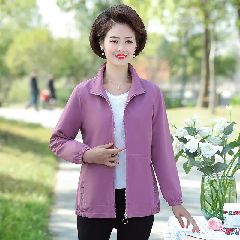 Весенние женские повседневные куртки однотонные фиолетовые красные розовые