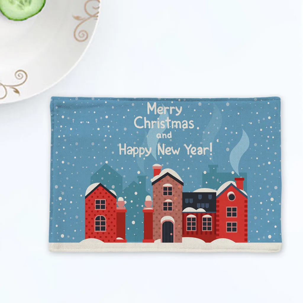 F Christmas Table Placemat Restaurant Hotel Creative Household Goods for dining table Xmas Decorations for home set de table F916 - Цвет: F
