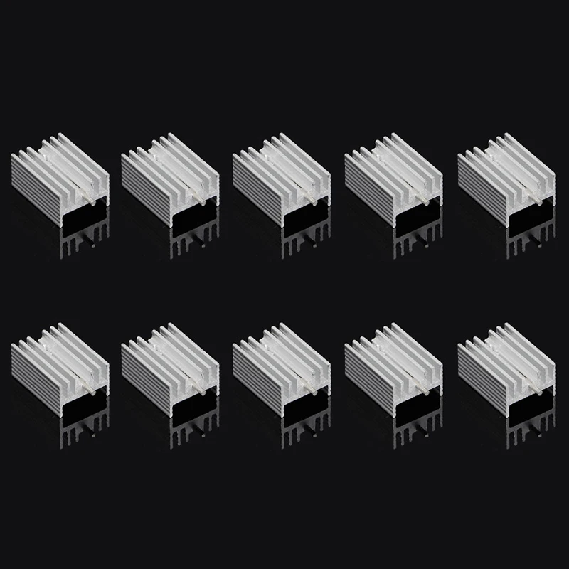 

10Pcs TO-220 Aluminum Heatsink Transistor Radiator Heatsink Cooler Cooling 21MM