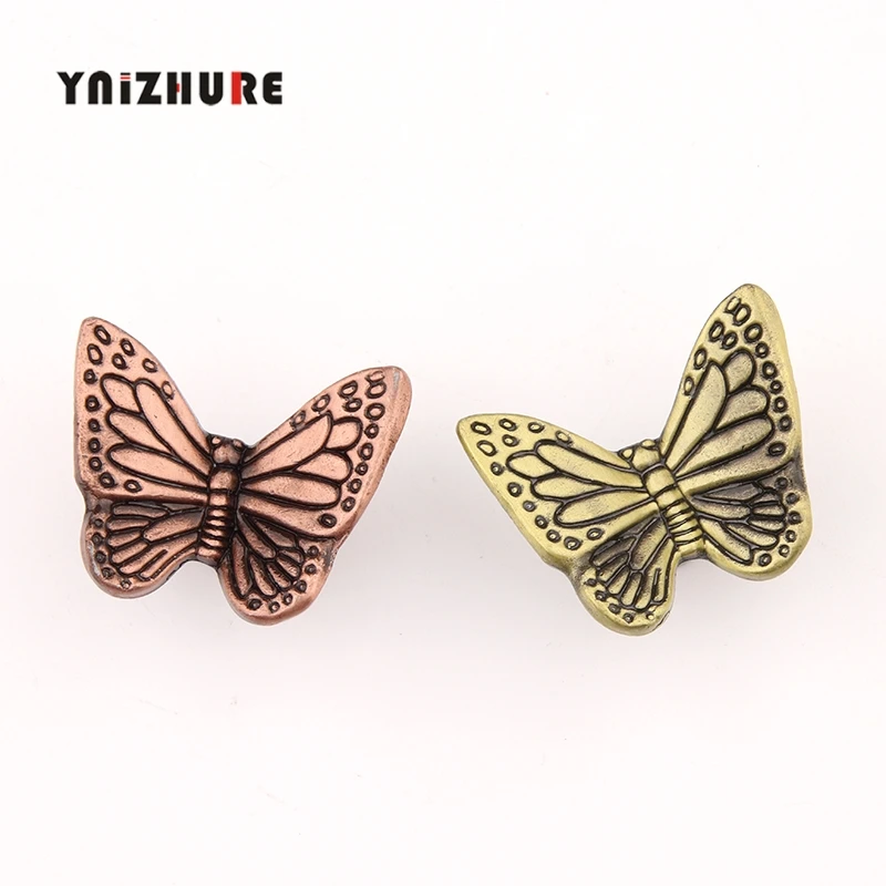 36*31 мм старинная бабочка бронзовая Мебельная ручка ручки для ящиков Кухонный