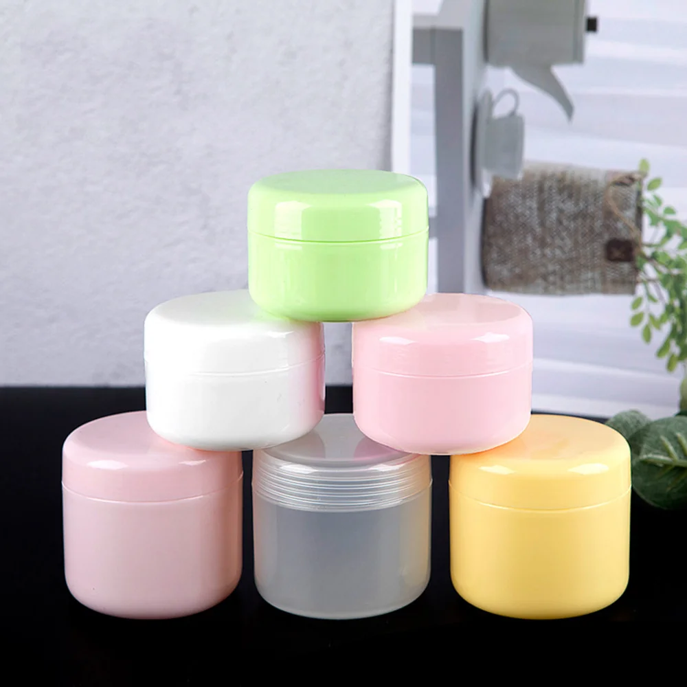 

10pcs 50g/100g Mini Face Cream Container Cosmetic Travel Empty Jars Pots Makeup Cream Liquid Moisturizer Lip Balm Container