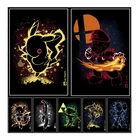 Покемон Рокман скандинавский настенный искусство аниме видео игра минималистичный плакат Современная Картина на холсте модульная гостиная домашний декор кукро