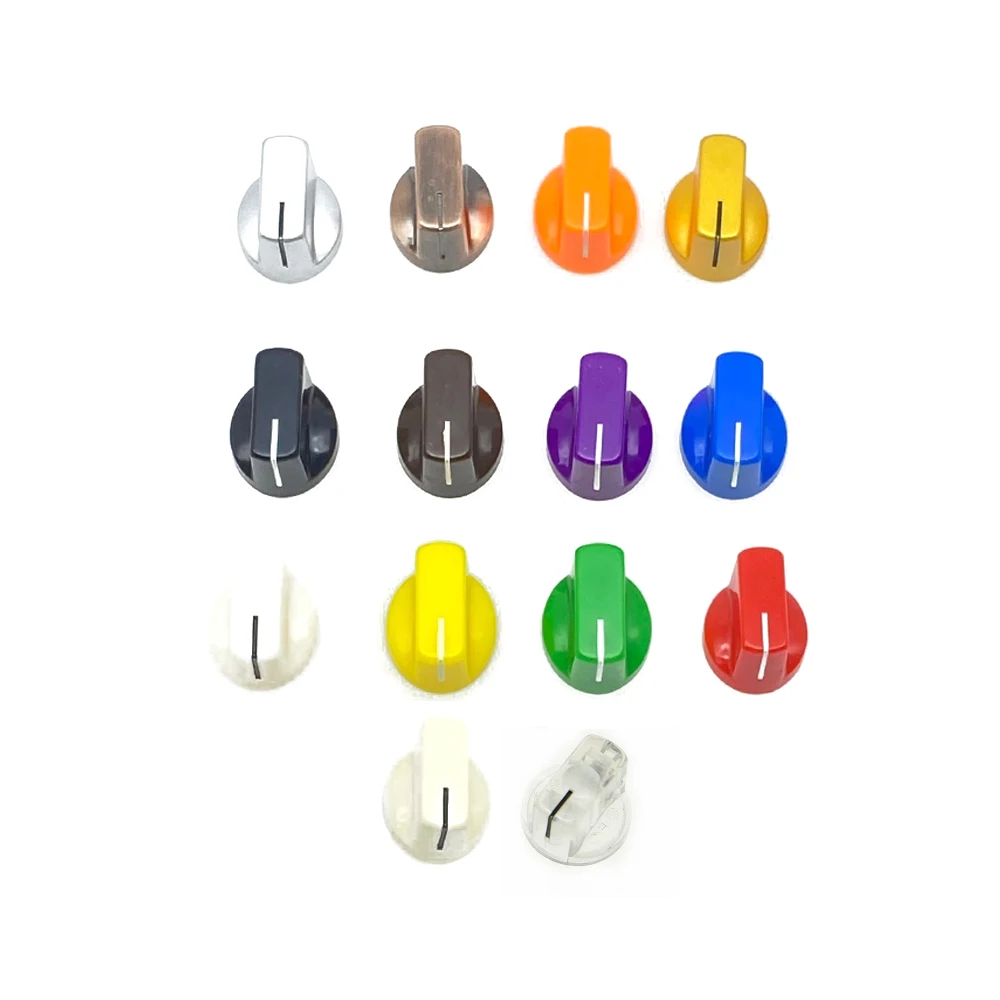 

Various Color 10x Guitar AMP Effect Pedal Knobs Davies 1510 Style Pointer Knob 1/4" 6.4mm Shaft Potentiometer Knob for Pots