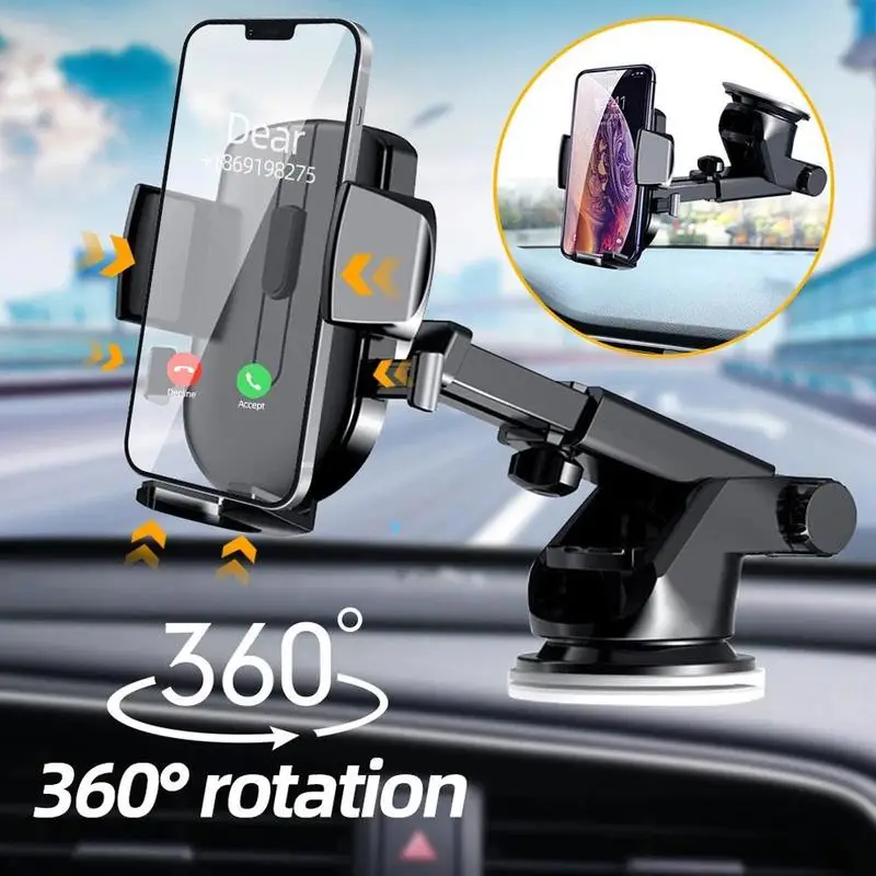 

3 In 1 Universal 360 Degree Car Mount Cell Phone Holder Stand Air Vent Bracket for Windshield Dashboard
