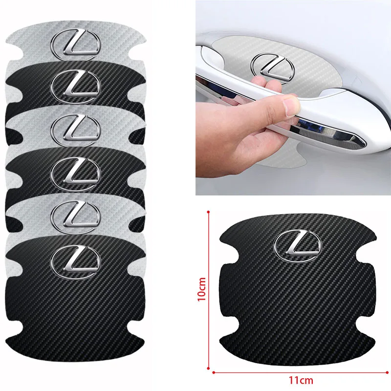 4 шт. автомобиля двери значок наклейки против царапин защитный кожух ручка пленка