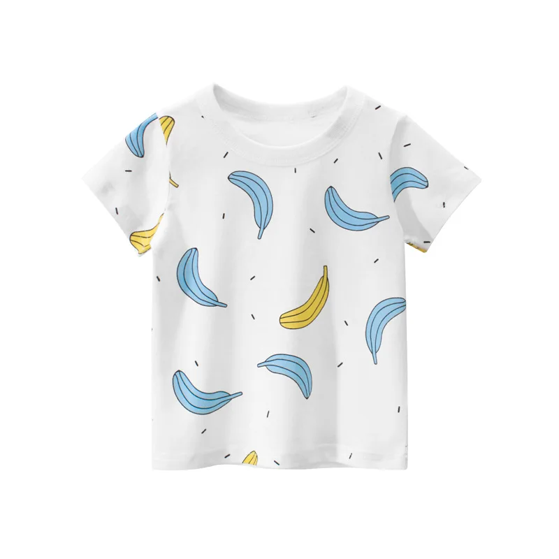 

Kids Girls T Shirt Summer Boys Cotton Tops Toddler Tees Clothes Children Clothing Cartoon T-shirts Short Sleeve Print Banana