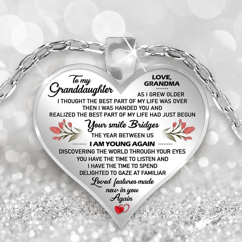 Милое ожерелье для моей внучки модное с подвеской в виде цветка бабочки сердца