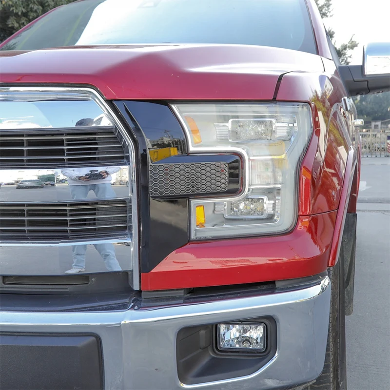 

Car Headlights Head Light Lamps Grille Cover Trim Exterior Parts for Ford F150 2015-2020 Accessories