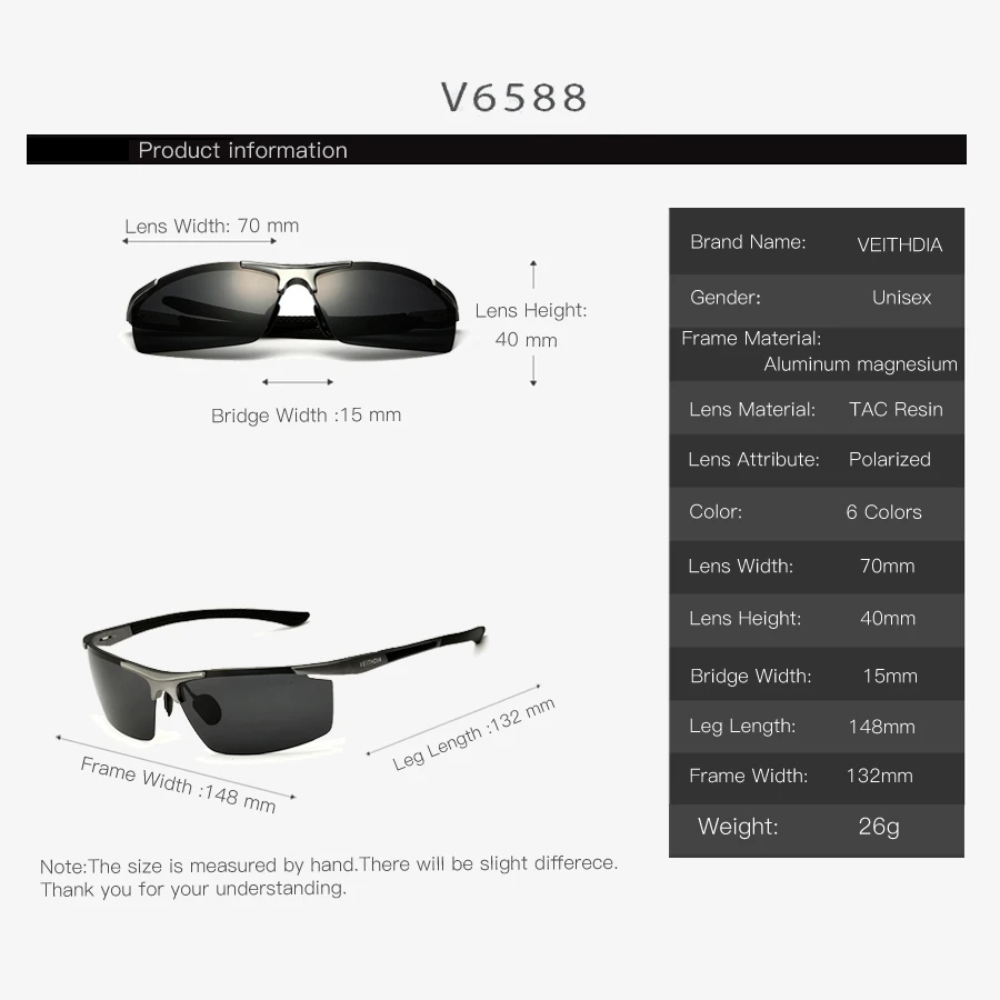 2019 солнцезащитные очки VEITHDIA из алюминиево магниевого сплава поляризационные
