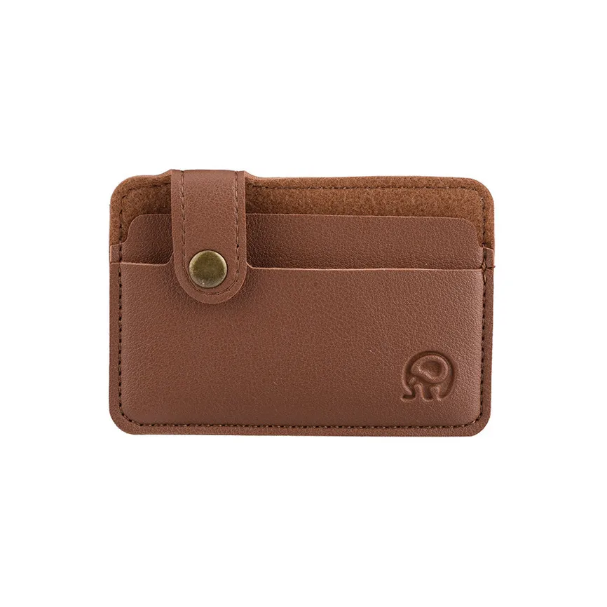 Кожаный кошелек винтажный тонкий с зажимом для денег визитница Роскошный feuille