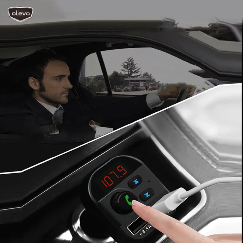 Автомобильный MP3 плеер аудио беспроводной FM передатчик двойной USB Quick3.1A модуль