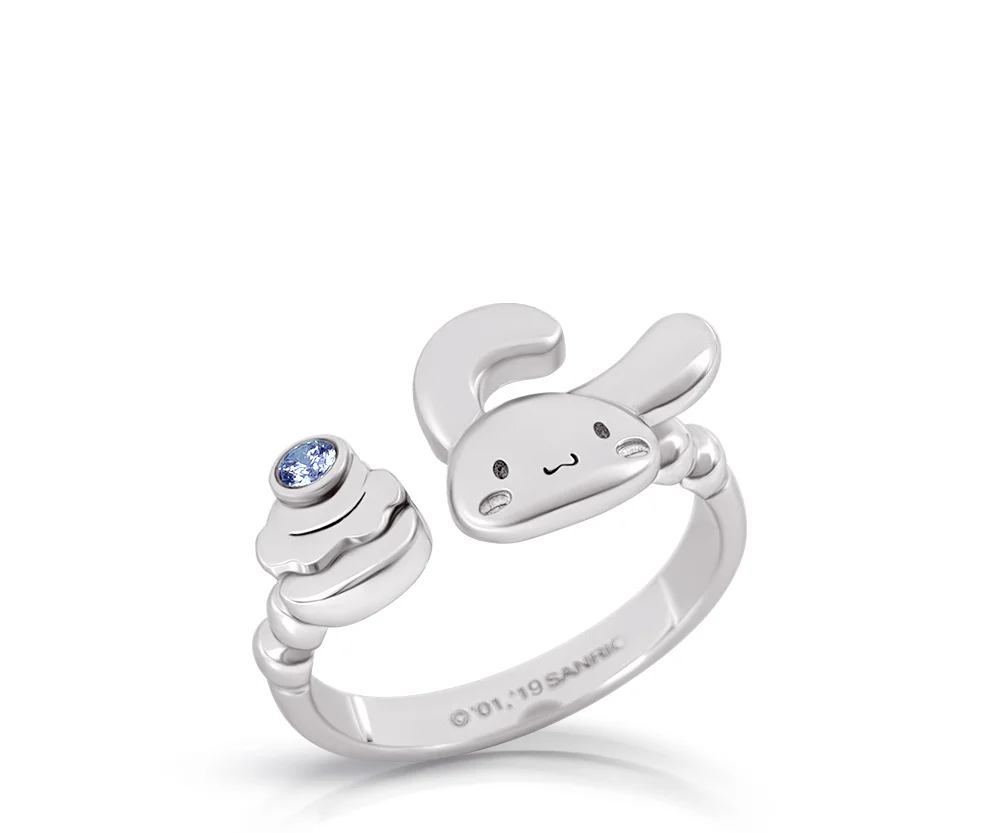 

Big Ears Dog Cute Ring Blue Diamond Style Dog Simple Style