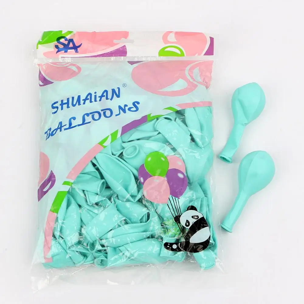Macaron Tiffany blue 100 шт. 10 дюймов латексные шары для макарунов, Цвет шарики для свадебного украшения день рождения украшения Дети globos babyshower деко - Цвет: Macaron Tiffany blue