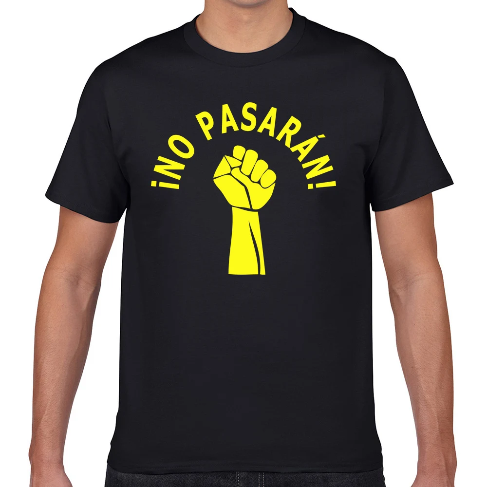 

Tops T Shirt Men no pasaran Funny White Geek Cotton Male Tshirt