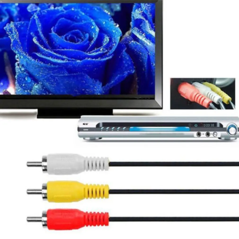 HDMI-совместимый штекер к 3 RCA Видео Аудио AV-кабель адаптер для 1080P HDTV DVD | Электроника