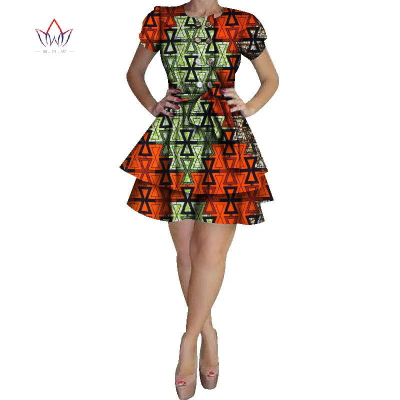 Женские платья Дашики с коротким рукавом африканские для женщин хлопковые