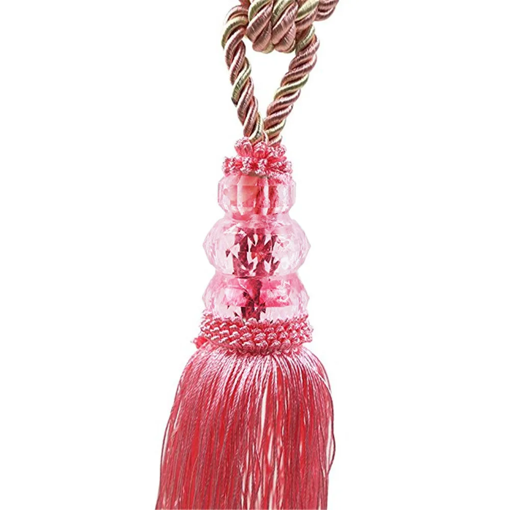 2pcs Crystal Beaded Tassels Tieback Curtain Cord Home Textiles Window Treatments Decoration Accessories 2020 New Arrival | Дом и сад