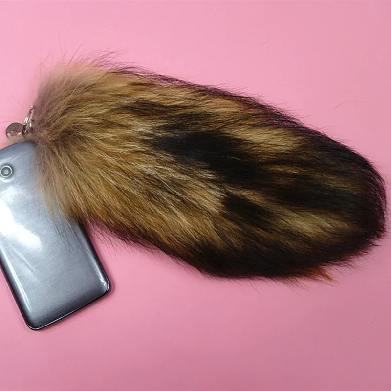 Подвесная сумка из 2020 натурального Лисьего хвоста большой брелок енота