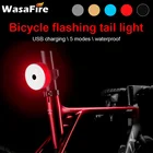 WasaFire велосипедные светильник мини светодиодный велосипед хвост светильник USB Перезаряжаемые MTB Хвост светильник 5 режимов Велоспорт Шлем рюкзак задняя лампа