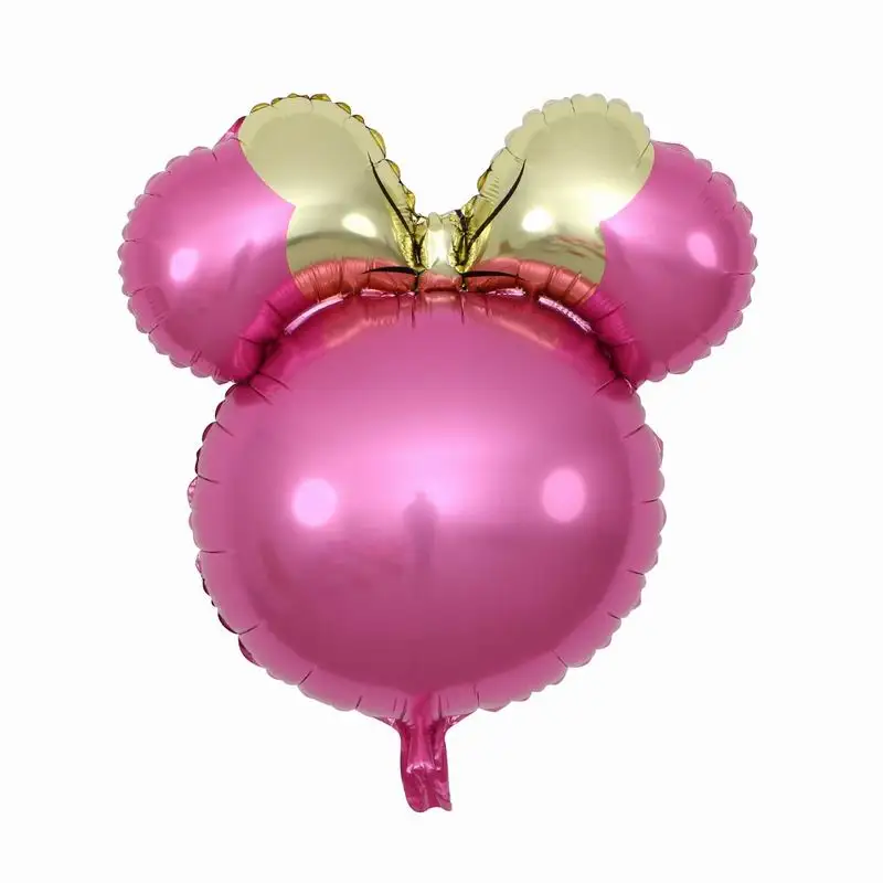 gold bowknot 24 дюйма с рисунком в виде Головы Микки Мауса, Алюминий Фольга воздушные шары Минни Мышь микки игрушки из мультфильмов детских празднований дня рождения тема вечерние украшения Globos - Цвет: gold bowknot