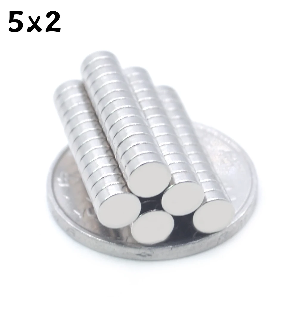 5x2 500 шт. Диск D5* 2 мм тяги 0,4 кг Мощный Неодимовый Постоянный редкоземельный магнит на холодильник fasterners 5 мм x 2 мм