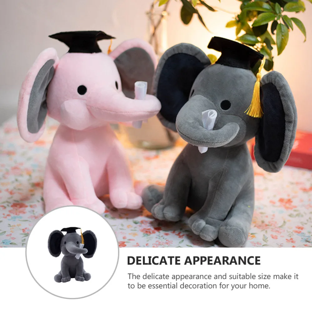 

1pc Graduation Stuffed Doll Creative Elephant Doll Graduation Gift Doll