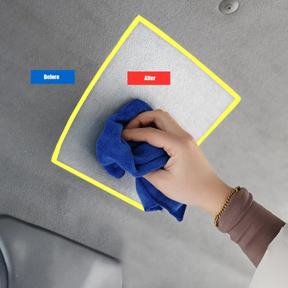 

Car Interior Cleaning Agent Ceiling Cleaner Leather Flannel Woven Fabric Water-free Cleaning Agent Auto Roof Dash Cleaning Tool