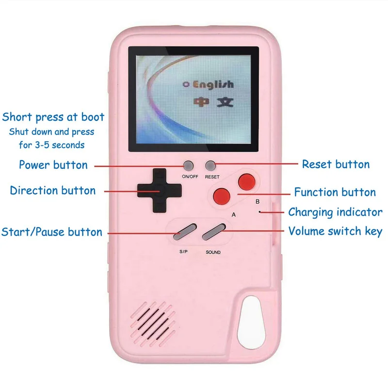 Playable Game Console Case for iPhone 12 11 Pro Max X XS XR 6 7 8 6S Plus SE Mini Video Retro Phone Cover Funda | Мобильные телефоны