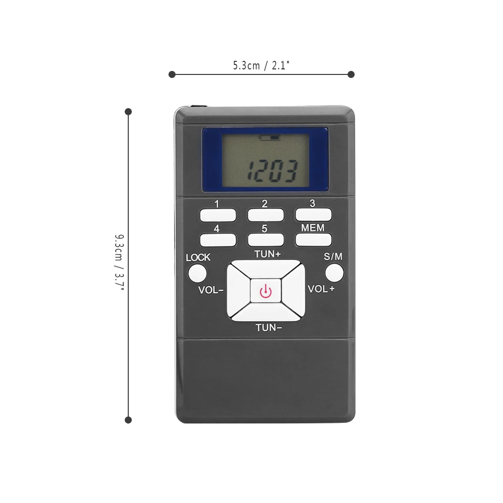LCD FM Мини цифровой радиоприемник портативный компактный ABS AM/FM/коротковолновый