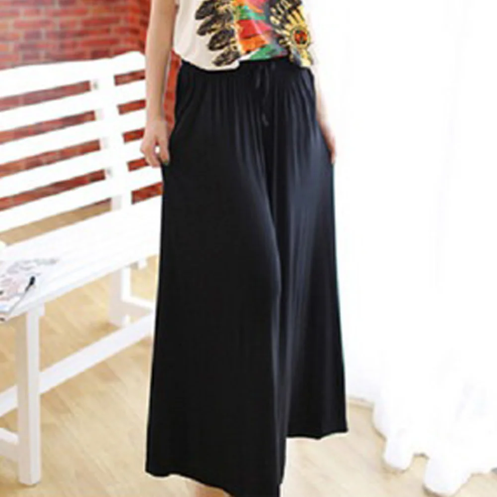 

Women Wide Leg Pants Modal Long Loose Pantskirt Culotte Yoga Pants Trousers HOT