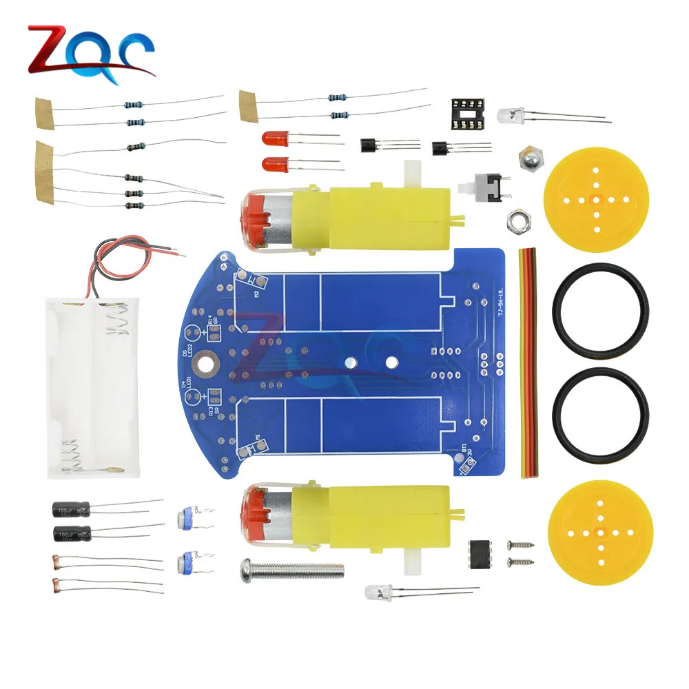 D2-1 интеллектуальная линия отслеживания Фоточувствительный робот TT с двигателем