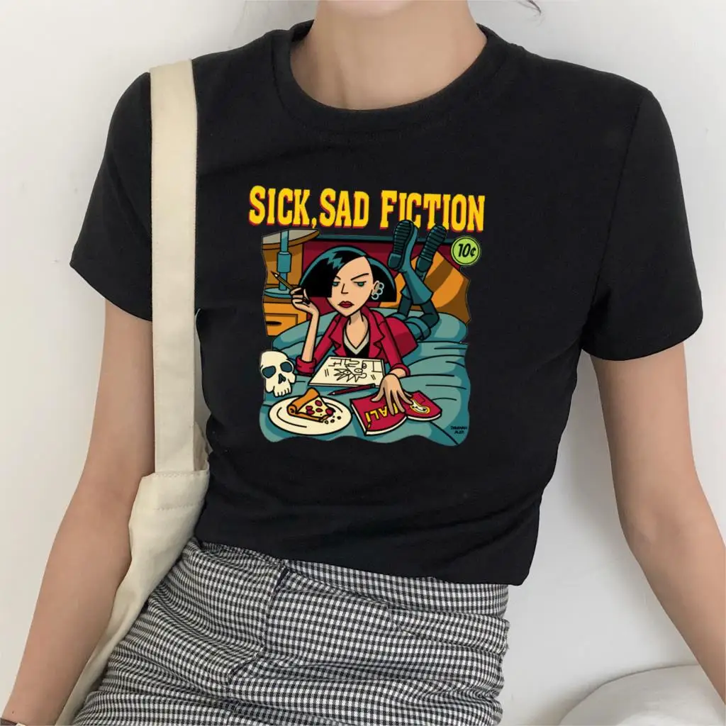 

Eww Feelings Spoof Letter Print Short Sleeve Loose Casual T-Shirt Summer Women's Top ulzzang Harajuku Cartoon Fun Chic T-Shirt