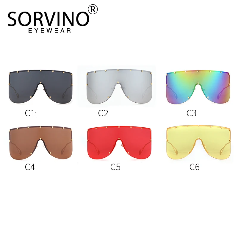 Мужские и женские солнцезащитные очки SORVINO Винтажные Солнцезащитные без оправы