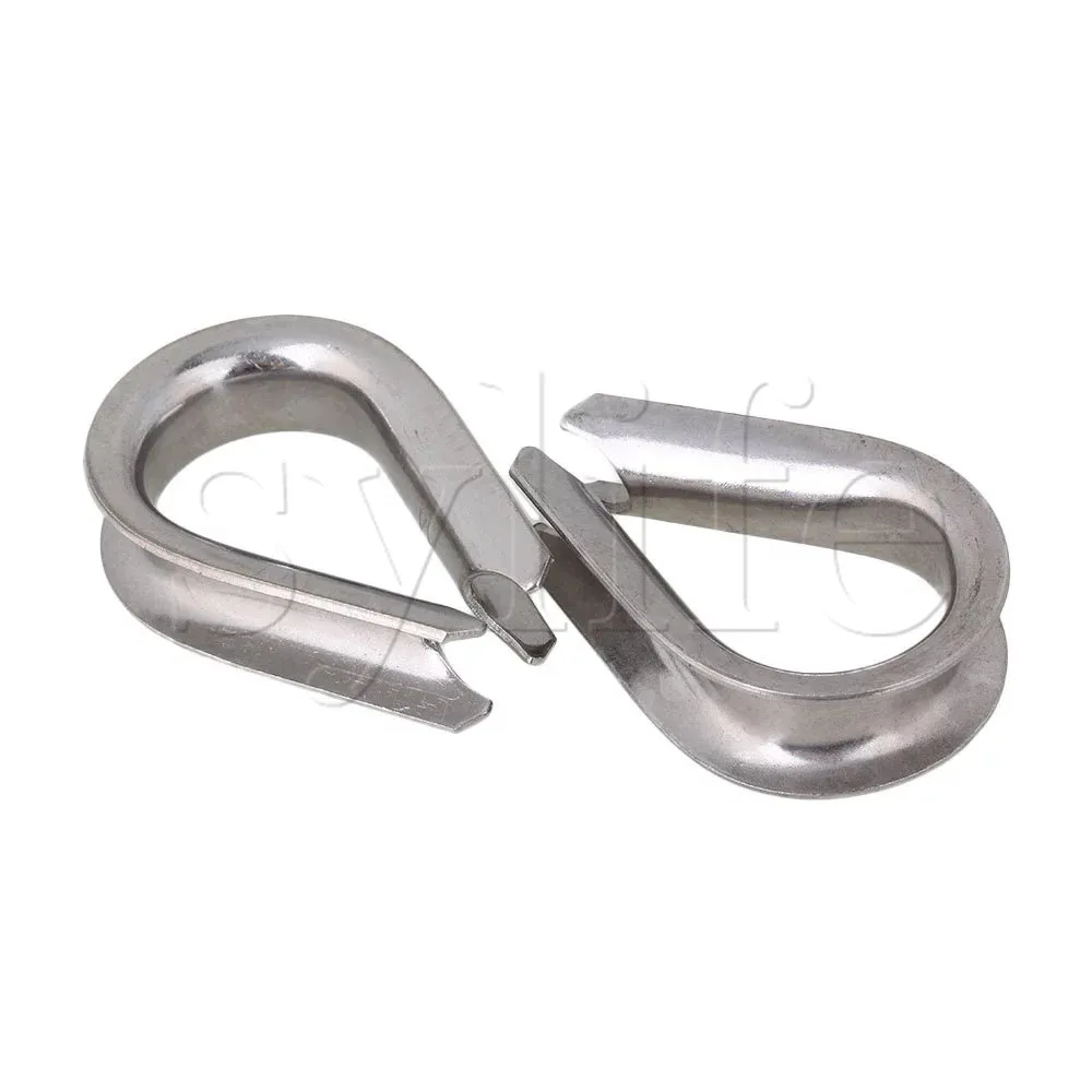 2 х Серебряный наперсток из нержавеющей стали M14 304 для проволочных тросов в